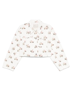 Куртка с цветочным принтом, белый Blumarine