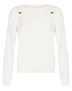 Джемпер с пуговицами, белый Liu jo