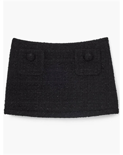 Твидовая юбка мини, черный Marc jacobs
