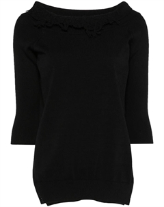 Свитер с вышивкой, черный Ermanno scervino