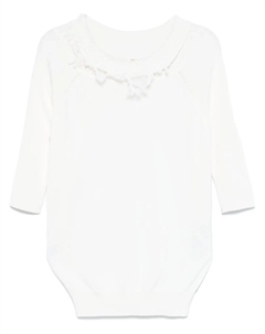 Свитер с вышивкой, белый Ermanno scervino