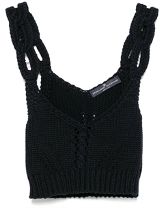 Топ без рукавов, черный Ermanno scervino