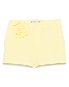 Шорты с цветочной аппликацией, желтый Blumarine