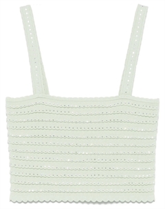 Топ с пайетками, зеленый Sandro