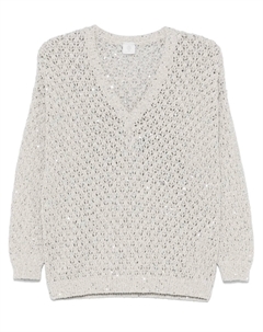 Свитер фактурной вязки, серый Eleventy