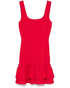 Платье мини с оборками, красный Sandro