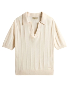 Полосатый топ-поло, белый Woolrich