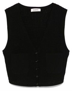 Трикотажный топ, черный Sandro