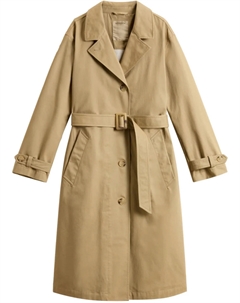 Тренчкот из хлопка, коричневый Woolrich