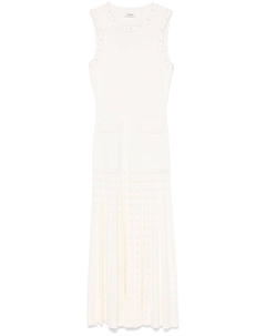 Трикотажное платье макси, белый Sandro