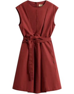 Платье из шерстяного поплина с поясом, красный Woolrich