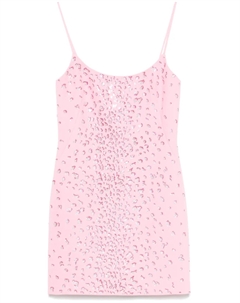 Мини-платье, украшенное кристаллами, розовый Blumarine
