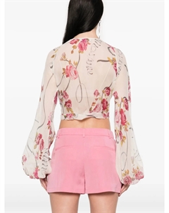 Блузка с принтом, нейтральный Blumarine