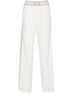 Брюки с контрастными полосками, белый Elisabetta franchi