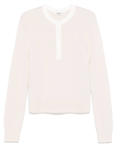 Свитер с планкой на кнопках, нейтральный Sandro