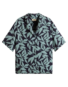 Рубашка с цветочным принтом, синий Woolrich