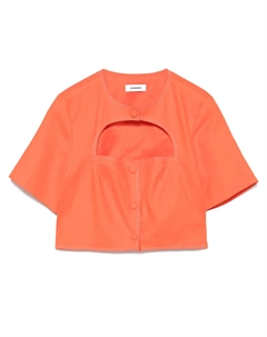 Укороченная рубашка, оранжевый Sandro