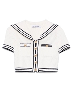 Фактурный топ, белый Self-portrait