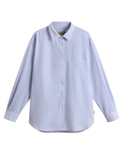 Рубашка из хлопка сирсакер, синий Woolrich