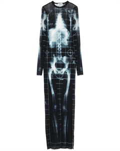 Платье макси Squeletor, черный Jean paul gaultier
