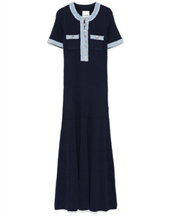 Трикотажное платье миди, синий Sandro