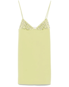 Мини-платье с отделкой из искусственного жемчуга, зеленый Blumarine