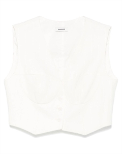 Топ в тонкую полоску, нейтральный цвет Sandro