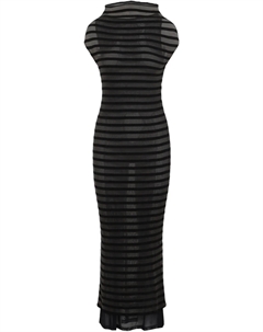Полосатое макси-платье от, черный Jean paul gaultier