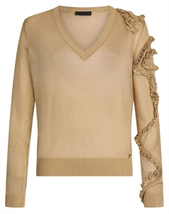 Свитер со сборками, коричневый Liu jo