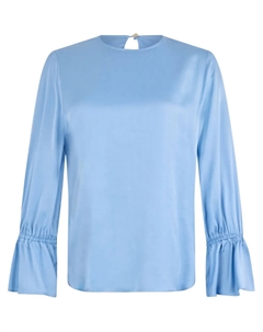 Атласная блузка, синий Liu jo