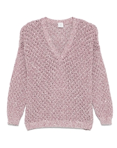 Свитер фактурной вязки, розовый Eleventy