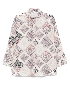 Рубашка с геометричным принтом, нейтральный Eleventy