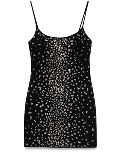 Мини-платье, украшенное кристаллами, черный Blumarine