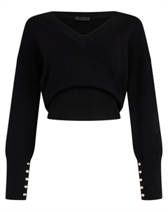 Свитер с вырезами, черный Liu jo