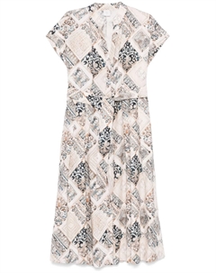 Льняное платье миди, нейтральный Eleventy