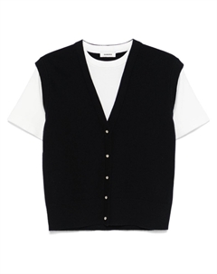 Свитер в двух тонах, синий Sandro