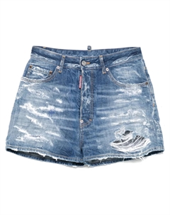 Потертые шорты, синий Dsquared2