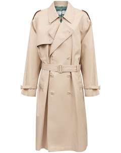 Тренч с поясом, нейтральный цвет Mm6 maison margiela