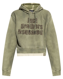 Худи с вышитым логотипом, зеленый Dsquared2