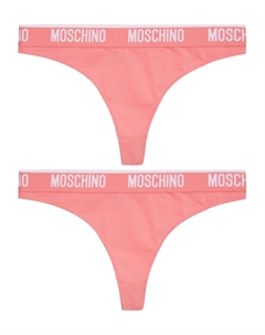 Трусы с логотипом (комплект из двух штук), розовый Moschino