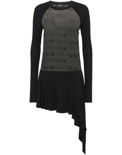 Мини-платье с монограммой, черный Dsquared2