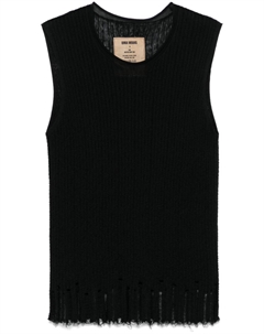 Топ в рубчик, черный Uma wang