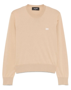 Хлопковый свитер, коричневый Dsquared2