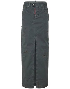 Хлопковая макси-юбка, серый Dsquared2