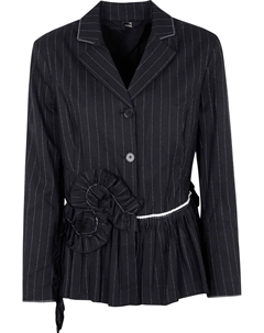 Высокий полосатый блейзер, черный High