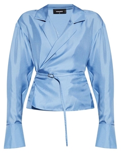 Шелковая блузка, синий Dsquared2