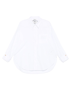 Поплиновая рубашка с вышивкой, белый Elisabetta franchi