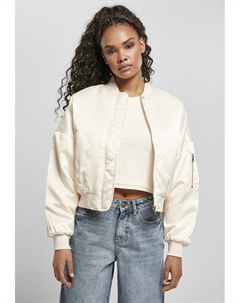 Куртка-бомбер LADIES SHORT OVERSIZED SATIN BOMBER JACKET, цвет Whitesand Urban classics