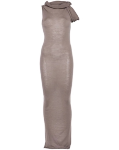 Платье макси Banded T, серый Rick owens