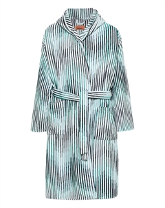 Полосатый халат в рубчик, синий Missoni home